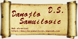 Danojlo Samuilović vizit kartica